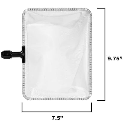 Aquarium Fish Net with Extendable 22"-33" Handle, Telescopic Fish Tank Nets, Fine Mesh Net for Fish and Shrimp Catching, Ponds, Creeks, and Aquariums - size: Large Net