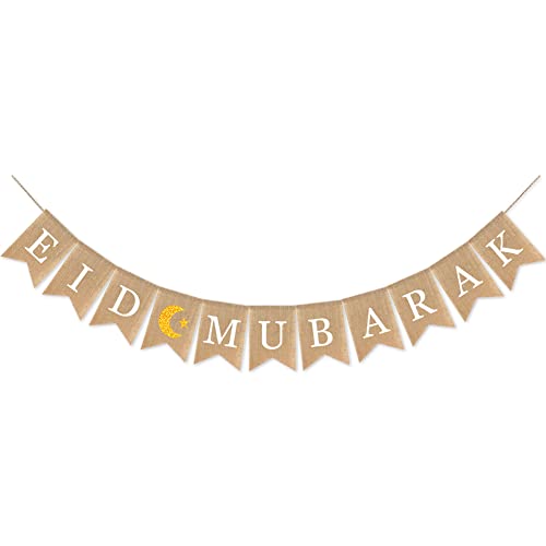 Eid Mubarak Banner Mubarak Party Decoration Ramadan Party Decorations Supplies (Eid Mubarak) - color: Eid Mubarak