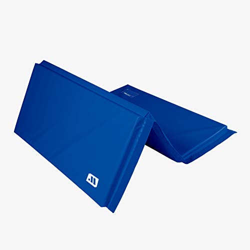 We Sell Mats Gymnastics Mat, Folding Tumbling Mat, Portable with Hook & Loop Fasteners - color: Blue, size: 4 ft x 6 ft x 2 in