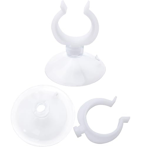 ZCZQC 6PCS Aquarium Suction Cup Clips Air Tube Clamps Plastic Transparent 23mm Specialized for Fixing Thermometers on Fish Tank Glass Surfaces Air Tube Installation Suction Cups