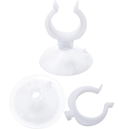 ZCZQC 6PCS Aquarium Suction Cup Clips Air Tube Clamps Plastic Transparent 23mm Specialized for Fixing Thermometers on Fish Tank Glass Surfaces Air Tube Installation Suction Cups