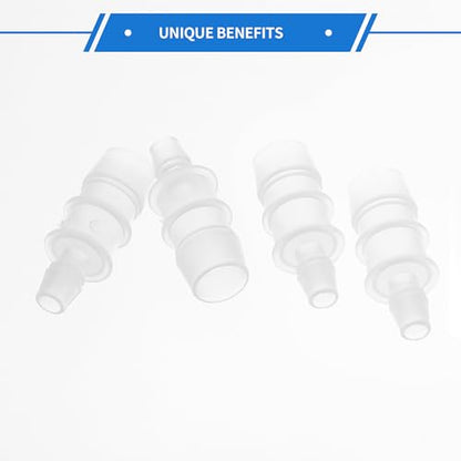 4pcs Plastic Hose Barb Fitting 5/8" to 5/16" Barbed Splicer Mender Joint Adapter Aquarium Clear - size: 5/8"-5/16"