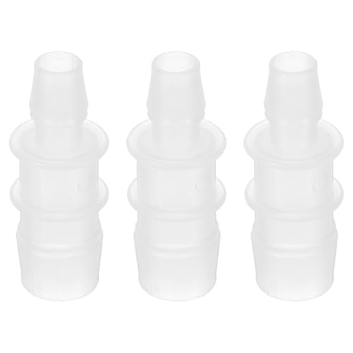 PATIKIL Hose Barb Reducer, 3 Pcs 5/8" to 3/8" Hose ID Connectors Joint Plastic Pipe Fitting Splicer Mender Union Adapter for Air Water Fuel Gas Aquarium, White - size: 5/8" to 3/8"