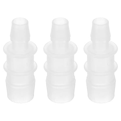 PATIKIL Hose Barb Reducer, 3 Pcs 5/8" to 3/8" Hose ID Connectors Joint Plastic Pipe Fitting Splicer Mender Union Adapter for Air Water Fuel Gas Aquarium, White - size: 5/8" to 3/8"