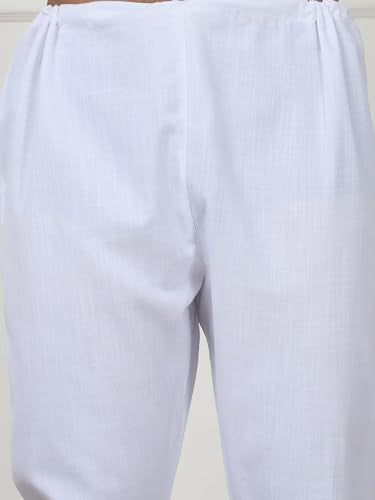 Maple Clothing Punjabi Kurta Pajama Set Pathani Mens Cotton Indian Clothes Bollywood Outfit - color: White, size: X-Large