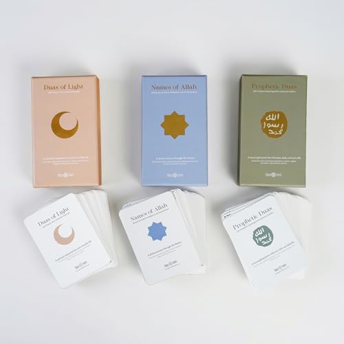 99 Names of Allah Reflection Cards with Wooden Stand - Asma al-Husna Daily Remembrance Set - Islamic Names of God Meanings & Benefits - Spiritual Muslim Decor & Eid Gift - 100 Premium Cards - style: 99 Names of Allah (Asma al-Husna)
