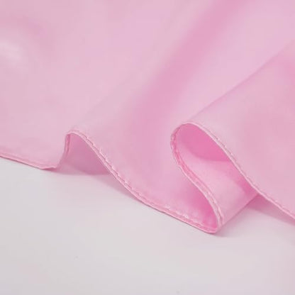 vimate 35" Square Silk Like Head Scarf - Women's Fashion Satin Scarf Bandana for Hair Wrapping at Night. - color: J1#. 2 Pack - Pink