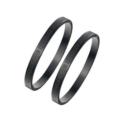 AYATUL KURSI Islamic Jewelry Bracelets Stainless Steel Openable Bangles Arabic Calligraphy Islamic Faith Gifts Messager Islamic Calligraphy Muslim Men Jewelry Bracelets Gift for Women - color: 2-Black