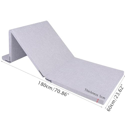 Four-Fold Folding Gymnastics Mat – 60x180cm, 5cm Thick Linen Fabric Exercise Mat, Non-Slip, Portable for Yoga, Dance, Martial Arts, Home Gym, and Tumbling - size: Style3