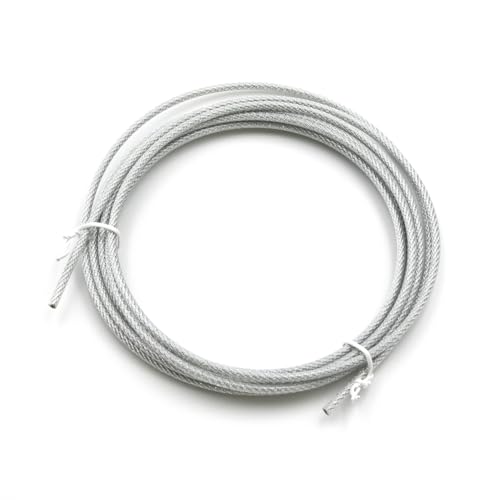 Premium Spare Speed Rope Cables, Jump Rope Replacement Cables Set | 2 x Steel Ropes 2.5mm & 3mm, 2 x Cable Protector | Pro Jump Rope: Fitness, Crossfit, Boxing, MMA | UK Brand