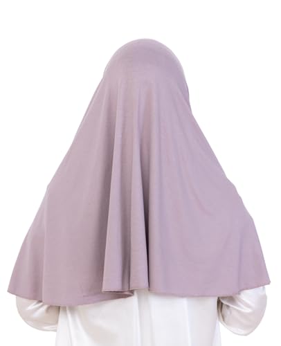 Prien Easy To Wear Hijab For Women, Muslim Instant Turban With Niqab, Islamic Clothes, Soft Scarf For Prayer, Abaya, Khimar - color: Light Mink