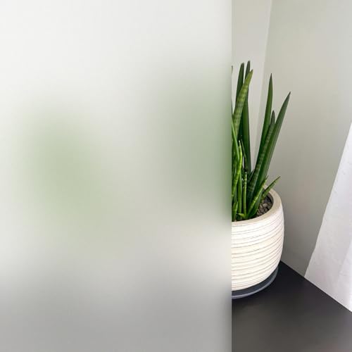 KESPEN Frosted Window Privacy Film Heat Control UV Sun Blocking Glass Stickers Static Cling Non Adhesive Door Coverings Decals for Bathroom Home Office, Frosted, 23.6 Inch X 6.5 Feet - color: Frosted, size: 23.6 Inch X 6.5 Feet