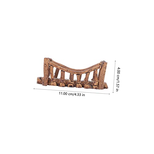 Totority 2pcs Fish Tank Bridge Decoration Aquarium Adornments Realistic Underwater Landscape for Shrimp Turtles Fish Easy to Maintain Stability
