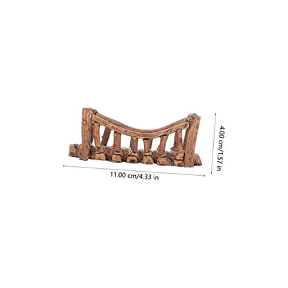 Totority 2pcs Fish Tank Bridge Decoration Aquarium Adornments Realistic Underwater Landscape for Shrimp Turtles Fish Easy to Maintain Stability