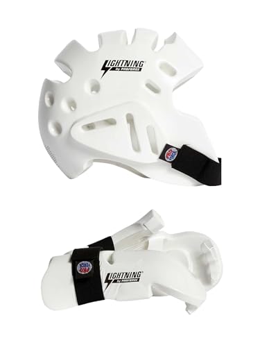 Proforce Lightning Martial Arts Protective Sparring Gear Bundle - Headgear/Gloves - color: White, size: Child Large