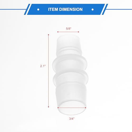 4pcs Plastic Hose Barb Fitting 3/4" to 5/8" Barbed Splicer Mender Joint Adapter Aquarium Clear - size: 3/4"-5/8"