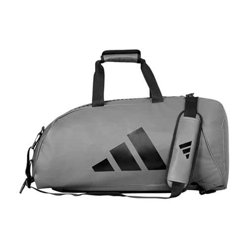adidas Combat Sports 2-in-1 Training Sports Equipment Duffel Bag - Grey Black - Medium - color: Grey Black