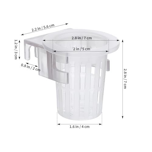 YARNOW 4Pcs Aquarium Plant Holder with Hooks - Hanging Hydroponic Pots for Aquarium, Fish Tank, Ideal for Plant Growth