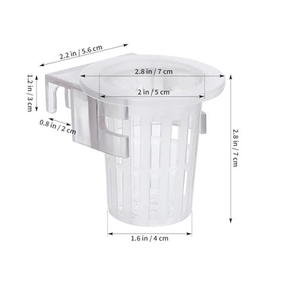 YARNOW 4Pcs Aquarium Plant Holder with Hooks - Hanging Hydroponic Pots for Aquarium, Fish Tank, Ideal for Plant Growth