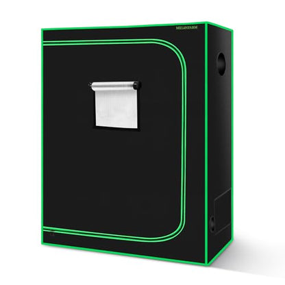 4x2 Grow Tent, 48"x24"x60'' High Reflective 600D Diamond Mylar Canvas with Observation Window and Floor Tray for Hydroponic Indoor Plant Growing - size: 48"x24"x60"