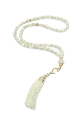 ihvan online, Tasbih Prayer Beads 99, Pack of 10, Muslim Prayer Bead, Islamic Rosary Bead, Dhikr, Tasbeeh Bulk, Misbaha, Masbaha, Tespih, Islamic Gift for Ramadan & Mawlid & Hajj Umrah - color: White-Model 2