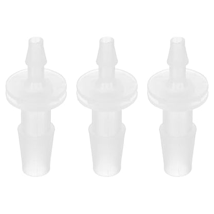 PATIKIL Hose Barb Reducer, 3 Pcs 1/4" to 1/8" Hose ID Connectors Joint Plastic Pipe Fitting Splicer Mender Union Adapter for Air Water Fuel Gas Aquarium, White - size: 1/4" to 1/8"