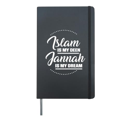 Islam Muslim Allah Quran Mosque Ramadan Religion Gift Hardcover Journal, Black