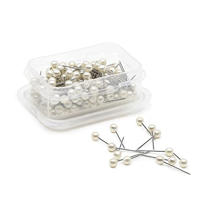 Dritz 132 Pearlized Pins, Petite, White, 3/4-Inch (150-Count) - color: White, size: 3/4-Inch, style: 150-Count