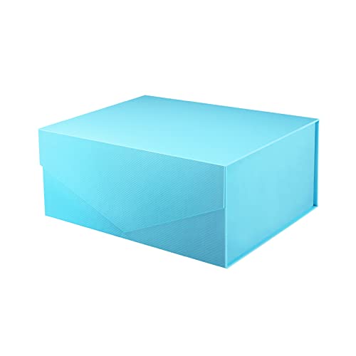 PACKHOME Light Blue Gift Box 9x6.5x3.8in with Magnetic Lid - color: 9x6.5x3.8 Inch-Blue-Pack of 1