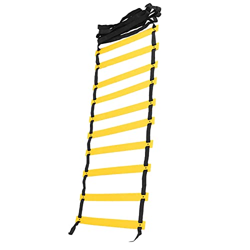 aqxreight Polypropylene Training Agility Speed Ladder Stairs Footwork for Soccer Fitness AccessoryBlack Rope Wear Resistant Strong Reduce Replacement Provide Material Quality