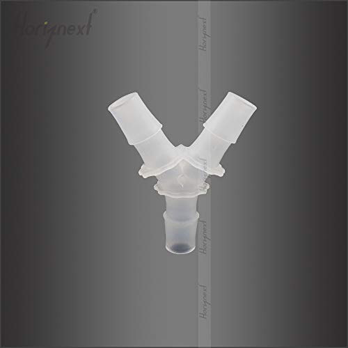 1/2" Polypropylene Y-Shaped 3-Way Barbed Hose Fitting, 20 Pcs | Y-shaped design splits one inlet into two angled outlets for air hoses and water pipes; supports routing and repair projects - style: 20pcs, 1/2" O.D.