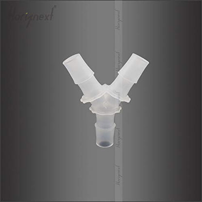 1/2" Polypropylene Y-Shaped 3-Way Barbed Hose Fitting, 20 Pcs | Y-shaped design splits one inlet into two angled outlets for air hoses and water pipes; supports routing and repair projects - style: 20pcs, 1/2" O.D.