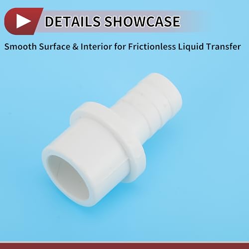 Plastic Hose Barb Fitting 1" x 5/8" Barb OD Straight Through Pipe Connector White 5 Pcs - color: White, size: 1" x 5/8" OD
