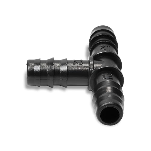 1/2 Inch PVC Barbed Tee Fitting - Insert for Tubing Hose Water Line - SCH 40 Tee for 1/2 PVC - size: Gray 1/2 PVC Tee