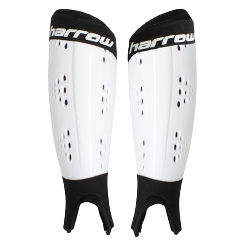 Harrow Probot Shin Guards White | High-Impact Protection for Field Hockey, Lacrosse & Ice Hockey | Lightweight, Breathable, & Durable Design | Available in Small, Medium, Large