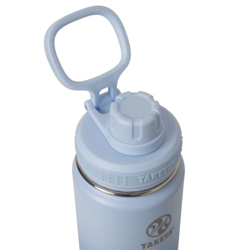 Takeya Actives Stainless Steel Water Bottle, Insulated Spout Lid, Keeps Drinks Cold 24 Hrs, Leakproof, Durable, Dishwasher Safe, Ideal for Gym, Travel, Fits Most Cup Holders, 24 oz/Ombre Pacific Blue - color: 24 Ounces, size: 24 Ounces