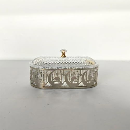 Middle Eastern Snacks Tray Ramadans Dessert Candy Storage Box Food Serving Plate Muslims Holiday Desktop Decoration