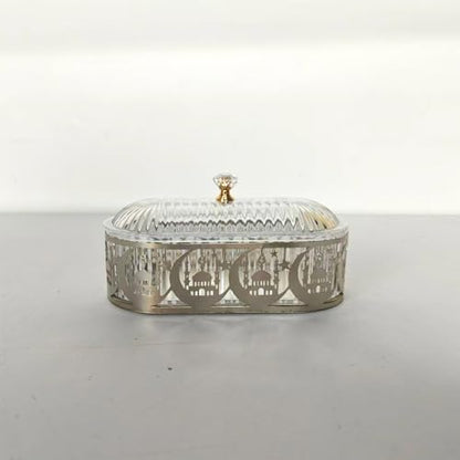 Middle Eastern Snacks Tray Ramadans Dessert Candy Storage Box Food Serving Plate Muslims Holiday Desktop Decoration