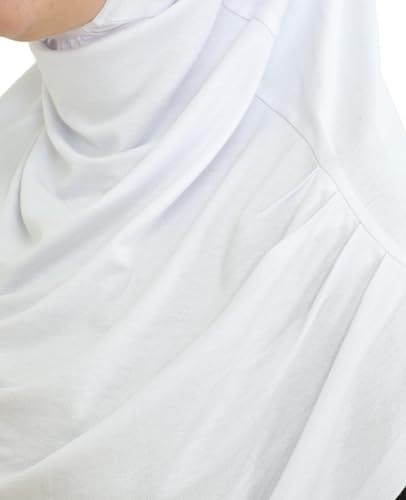 Prien Ready To Wear Hijab For Women, Instant Turban, Soft Muslim Scarf For Prayer, Long Hijabs, Islamic Clothes, Jersey Abaya - color: White