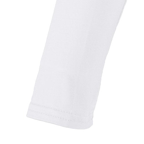 LoveinDIY Full Arm Sleeves Shrug Hijab Ramadan Islamic Stretchy Modal One Piece - color: White