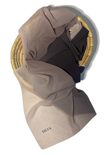 Hijab Modest and Elegant | Beautifully Designed Printed Chiffon Patterns | Muslim Women Head Scarf and Veil - color: Grey