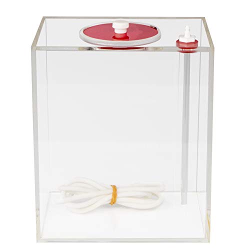 Aquarium Choice Acryli Made Liquid Storage Bucket Dosing Pump Reservoir Container (6.3 * 4.25 * 7.28 Inch;2500ml/2.5L) - size: 6.3*4.25*7.28 Inch;2500ml/2.5L（Red）