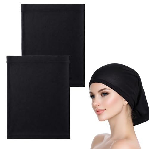 Hijab Undercap, 2 Pcs No Slip Polyester Undercaps For Hijab, Stretch Inner Scarf Cap For Women Turban Cove