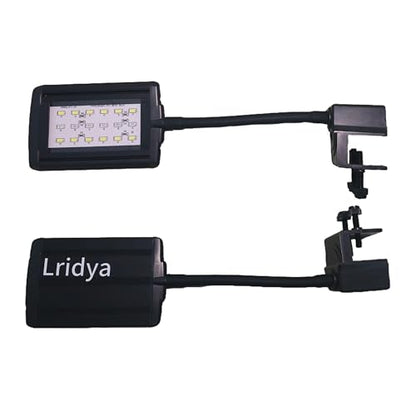 8W Clip-On Aquarium Light - White/Blue/Red, 5 Brightness Levels, Timer (3/6/12H), Aluminum Alloy