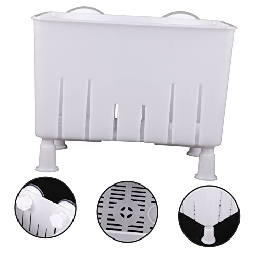 Mikikit 1 Set Aquarium Breeding Box Multi Functional Fish Tortoise Isolation Box with Double Suction Cups for Newborn and Pregnant Fish Easy to Clean Safe Breeding - color: White