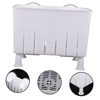 Mikikit 1 Set Aquarium Breeding Box Multi Functional Fish Tortoise Isolation Box with Double Suction Cups for Newborn and Pregnant Fish Easy to Clean Safe Breeding - color: White