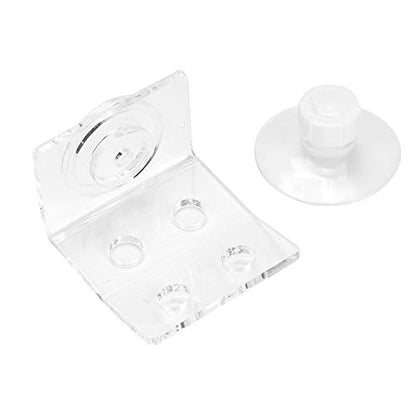 Acrylic Rack Bracket, Aquarium Frag Holder with Strong Suction Cup, Transparent Support Stand for Fish Tank, Reef Tank Organizer with Durable Weather Resist (4 Section) - size: 4 Section
