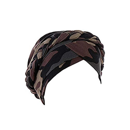 Cancer Chemo Beanies Bandana Headwrap Cap Satin Bonnet Head Scarf Hijab Braid Silky Turban Hats for Women - color: Army Green Camouflage