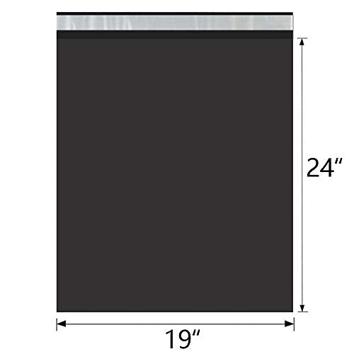 UCGOU Poly Mailers 19x24 Inch Black 50 Pack Extra Large Shipping Bags Strong Thick Mailing Envelopes Self Seal Adhesive Waterproof and Tear Proof Boutique Postal for Clothing Quilt and More | Waterproof Tear Proof Self Seal Mailing Bags for Small Business