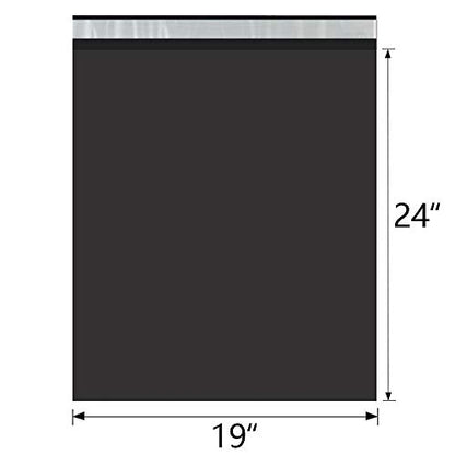 UCGOU Poly Mailers 19x24 Inch Black 50 Pack Extra Large Shipping Bags Strong Thick Mailing Envelopes Self Seal Adhesive Waterproof and Tear Proof Boutique Postal for Clothing Quilt and More | Waterproof Tear Proof Self Seal Mailing Bags for Small Business